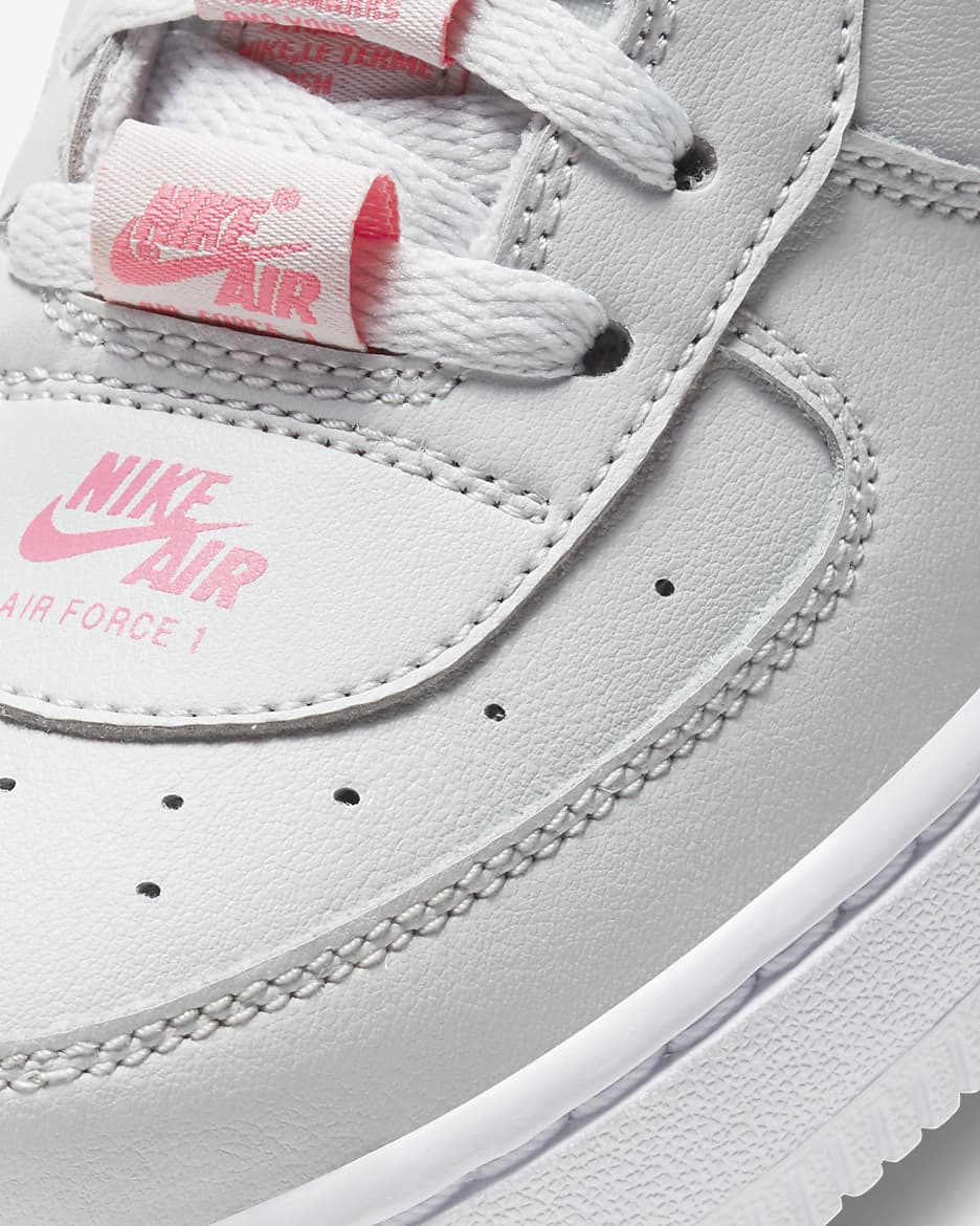 Nike Air Force 1 LV8 3 Grey/Pink Child Shoe offers Size 5